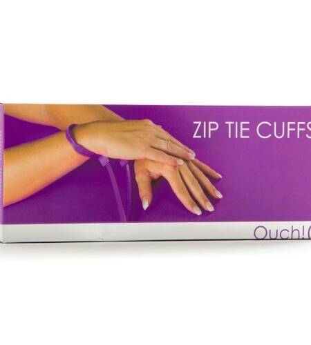 ALGEMAS DESCARTÁVEIS DE PLÁSTICO OUCH! ZIP TIE CUFFS ROXAS