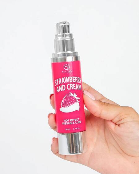 LUBRIFICANTE DE EFEITO CALOR COM SABOR A MORANGO COM NATAS 50 ML SECRET PLAY