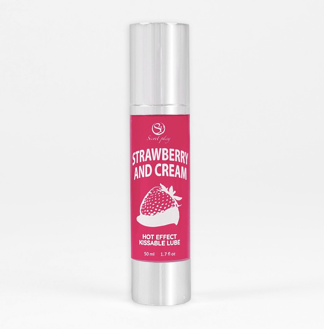LUBRIFICANTE DE EFEITO CALOR COM SABOR A MORANGO COM NATAS 50 ML SECRET PLAY - Image 4
