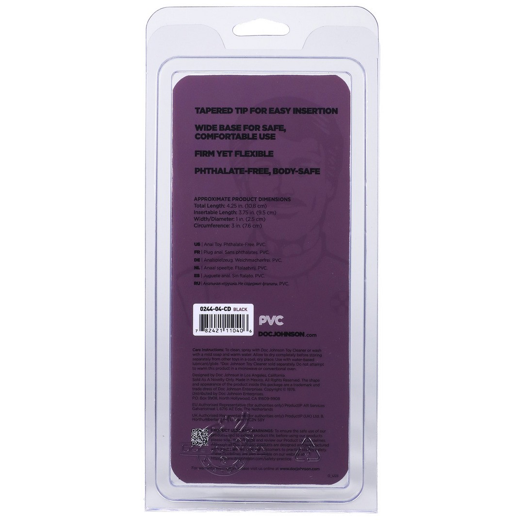 PLUG ANAL DOC JOHNSON CLASSIC BUTT PLUG PRETO SMALL - Image 3