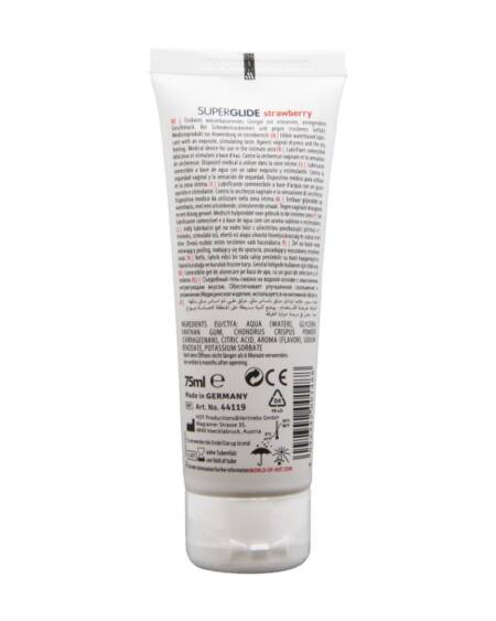 LUBRIFICANTE COMESTÍVEL HOT™ SUPERGLIDE MORANGO 75ML