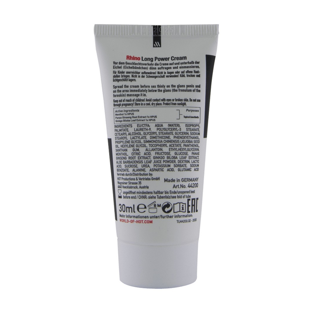 CREME RETARDANTE RHINO LONG POWER CREAM HOT™ 30ML