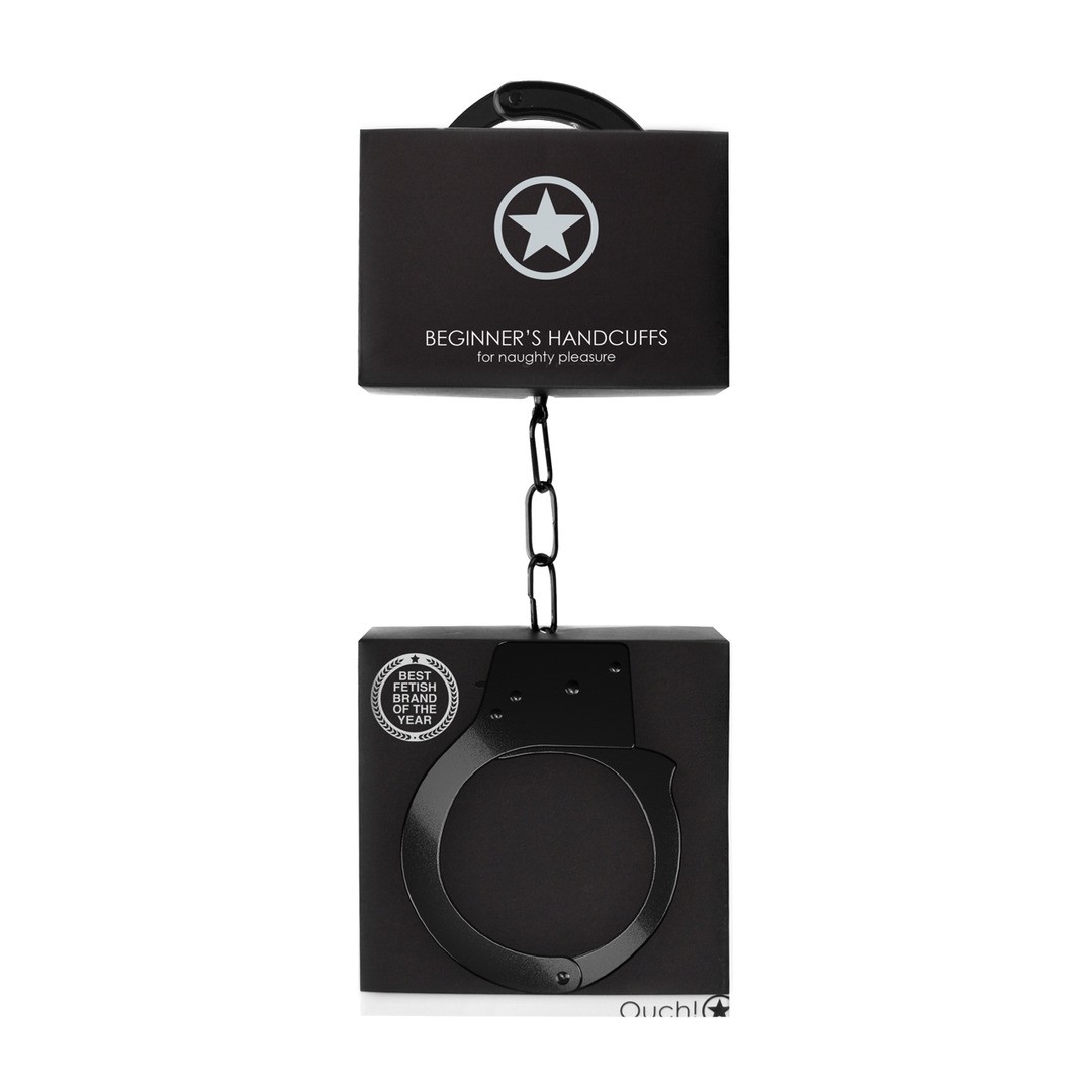 ALGEMAS EM METAL BEGINNER'S HANDCUFFS PRETAS