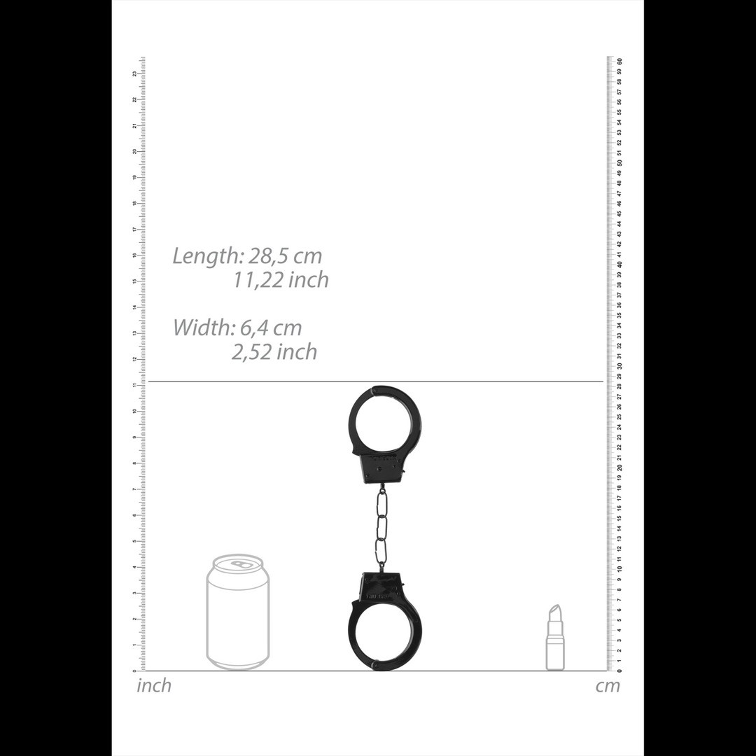 ALGEMAS EM METAL BEGINNER'S HANDCUFFS PRETAS - Image 7