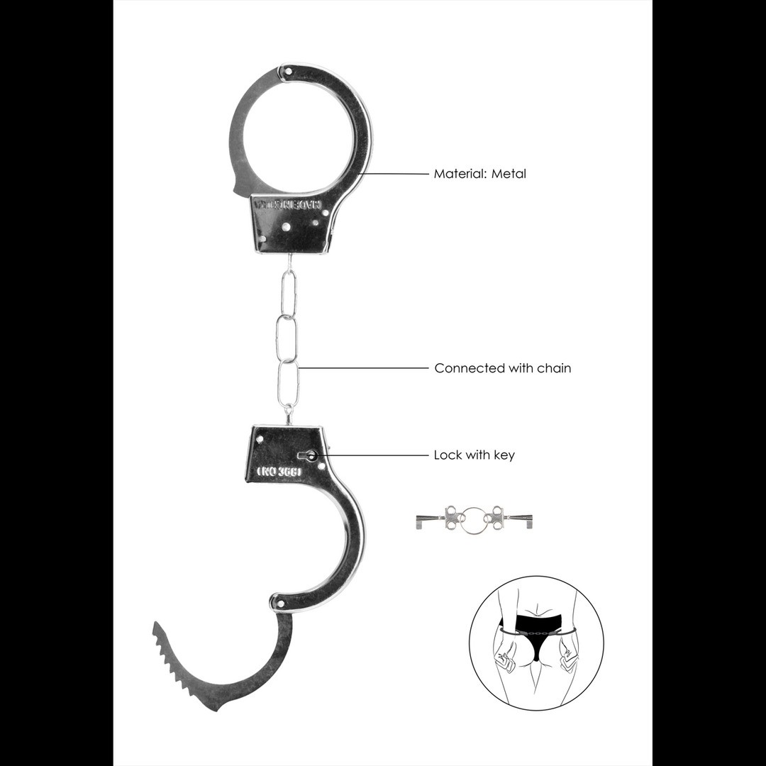 ALGEMAS EM METAL BEGINNER'S HANDCUFFS PRATEADAS - Image 6