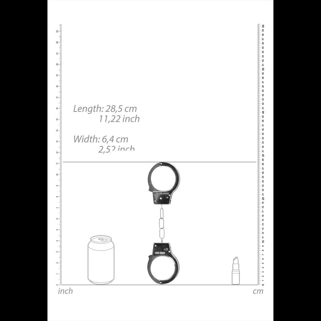 ALGEMAS EM METAL BEGINNER'S HANDCUFFS PRATEADAS - Image 7