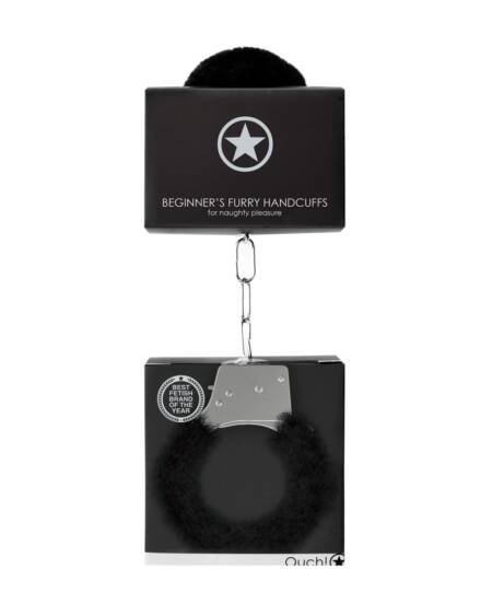 ALGEMAS COM PELUCHE BEGINNER'S FURRY HANDCUFFS PRETAS
