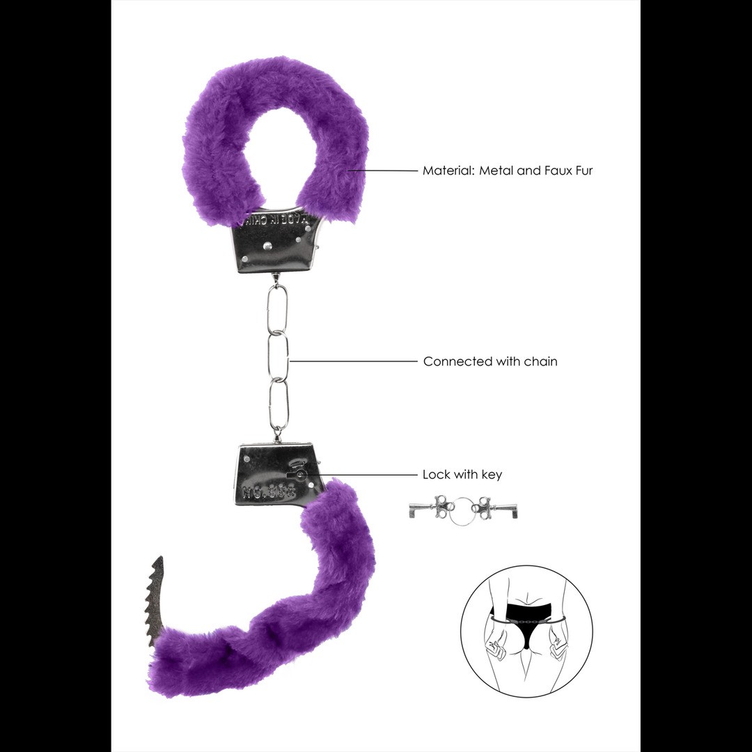 ALGEMAS COM PELUCHE BEGINNER'S FURRY HANDCUFFS ROXAS - Image 6