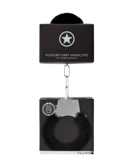 ALGEMAS COM PELUCHE PLEASURE FURRY HANDCUFFS PRETAS