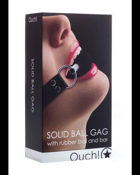 MORDAÇA OUCH! SOLID BALL GAG PRETA