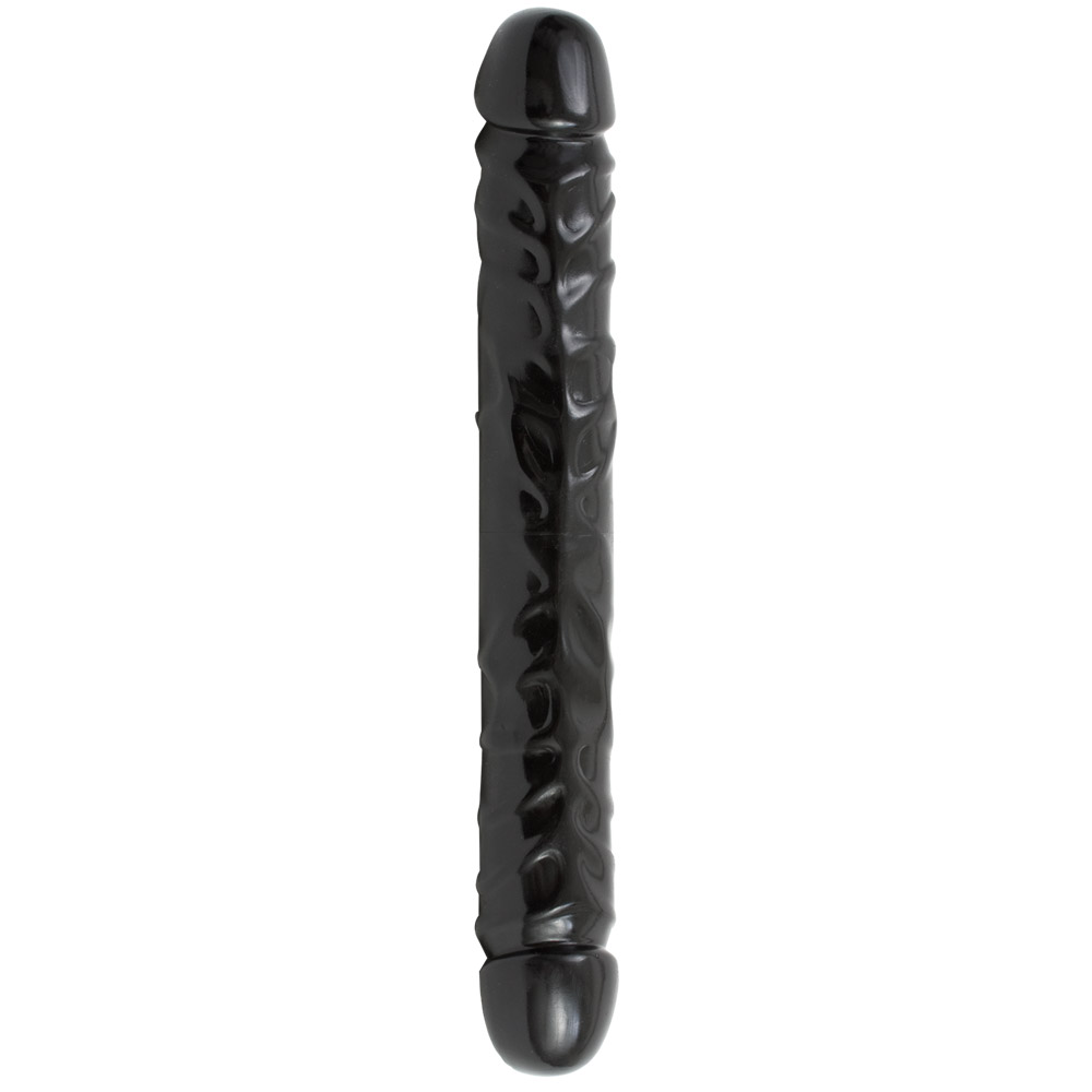 DILDO DUPLO JR. VEINED DOUBLE HEADER 12'' PRETO - Image 5