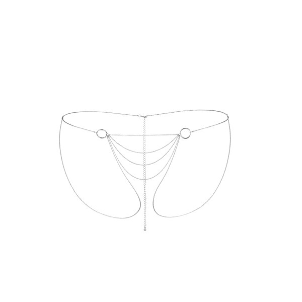 COLAR CORPORAL CULOTTE THE MAGNIFIQUE COLLECTION BIJOUX INDISCRETS PRATEADO