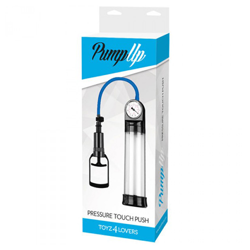 BOMBA PARA O PÉNIS COM MEDIDOR PRESSURE TOUCH PUSH TRANSPARENTE - Image 3