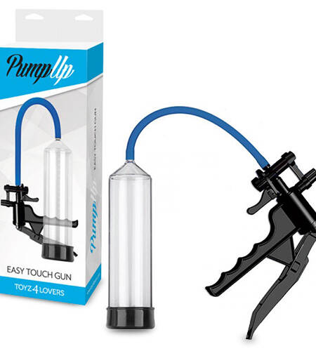 BOMBA PARA O PÉNIS COM PUNHO EASY TOUCH GUN TRANSPARENTE
