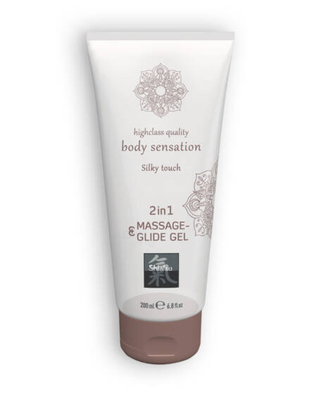 LUBRIFICANTE E GEL DE MASSAGEM 2 EM 1 SILKY TOUCH SHIATSU™ 200ML