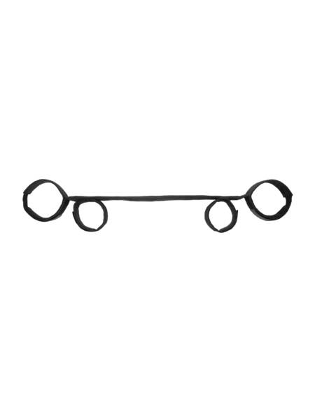 BARRA AFASTADORA COM ALGEMAS OUCH! SPREADER BAR WITH CUFFS PRETA