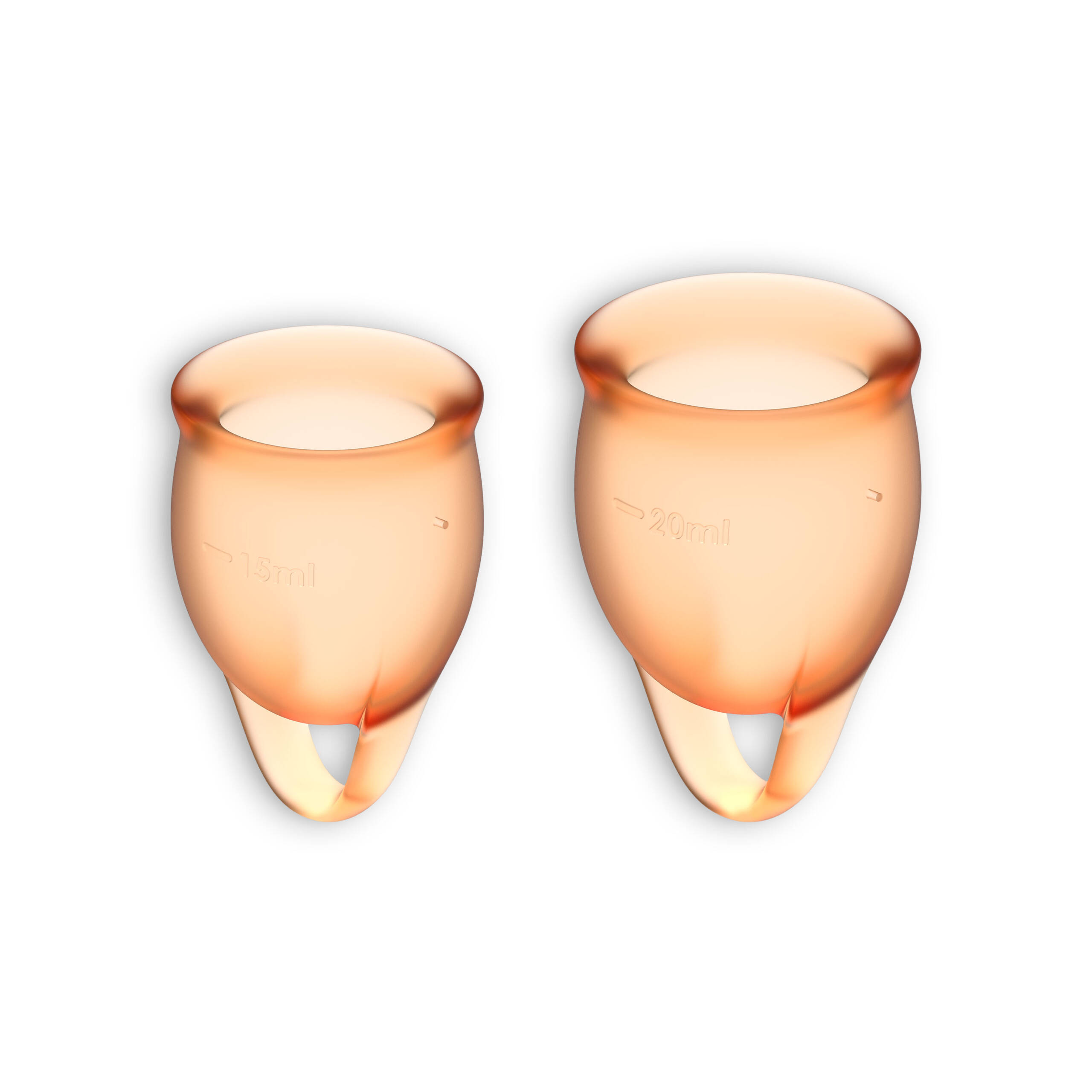 CONJUNTO DE 2 COPOS MENSTRUAIS FEEL CONFIDENT SATISFYER LARANJA - Image 3