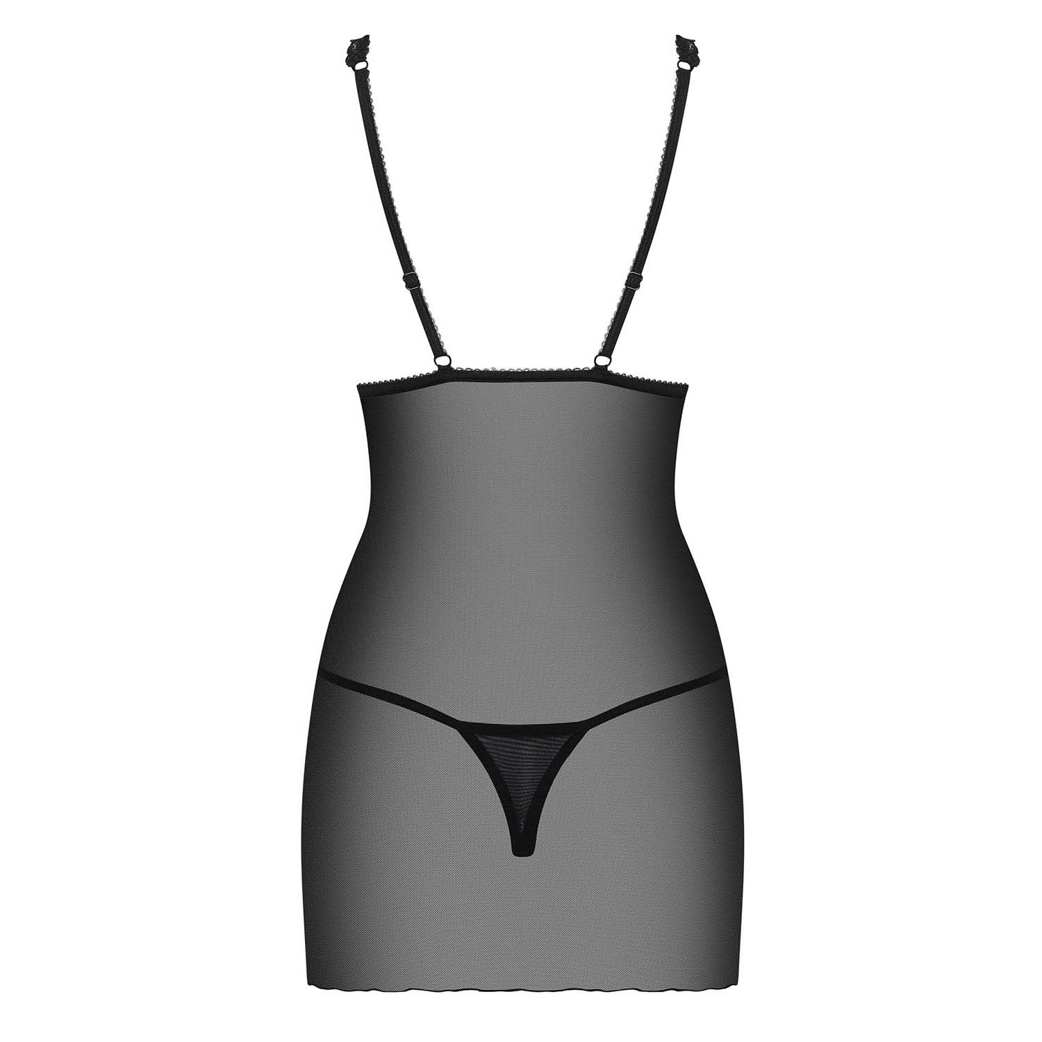 CAMISA DE NOITE E TANGA LUCITA OBSESSIVE PRETA - Image 4