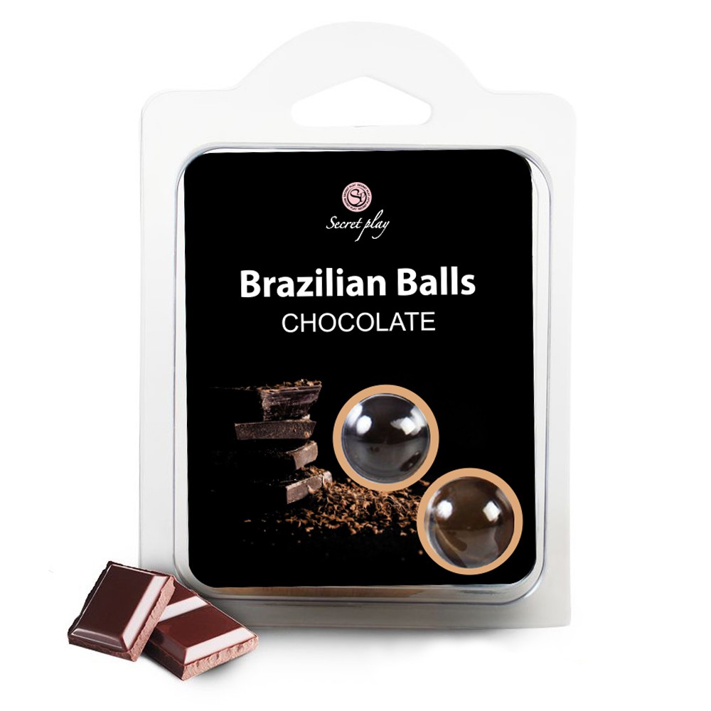 BOLAS LUBRIFICANTES BEIJÁVEIS BRAZILIAN BALLS SABOR A CHOCOLATE 2 X 4GR - Image 3