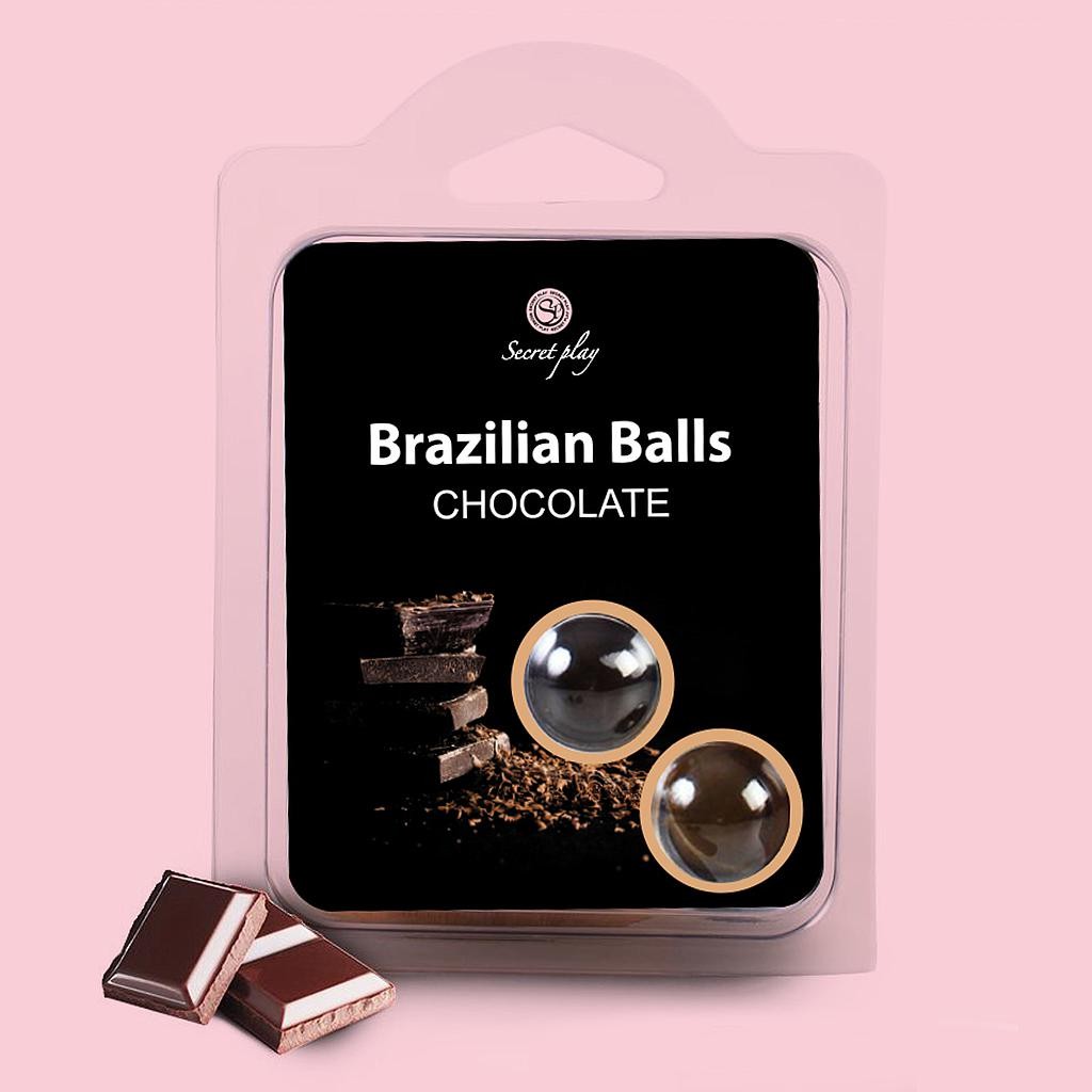 BOLAS LUBRIFICANTES BEIJÁVEIS BRAZILIAN BALLS SABOR A CHOCOLATE 2 X 4GR - Image 5