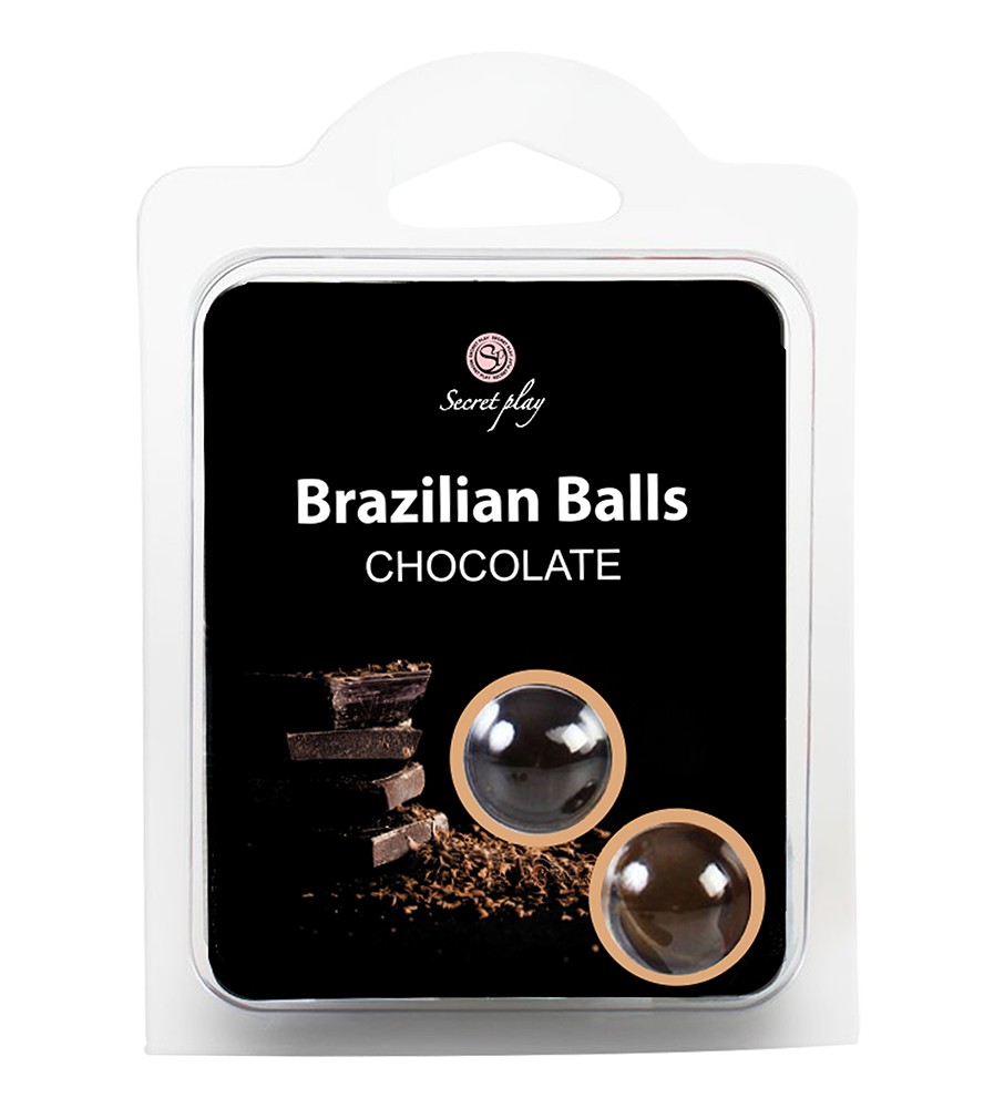 BOLAS LUBRIFICANTES BEIJÁVEIS BRAZILIAN BALLS SABOR A CHOCOLATE 2 X 4GR - Image 4