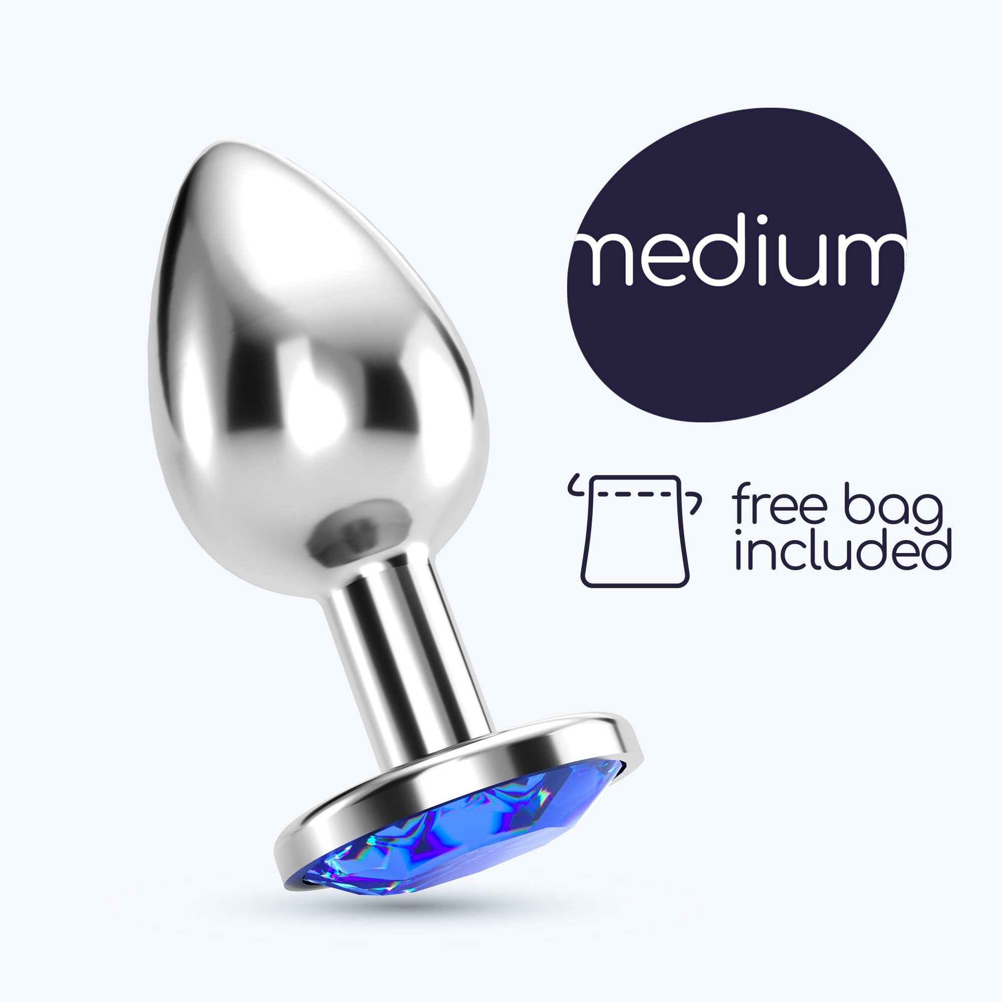 PLUG ANAL JOYA BIJOU AZUL MEDIANO CRUSHIOUS CON BOLSA ATERCIOPELADA GRATIS - Image 8