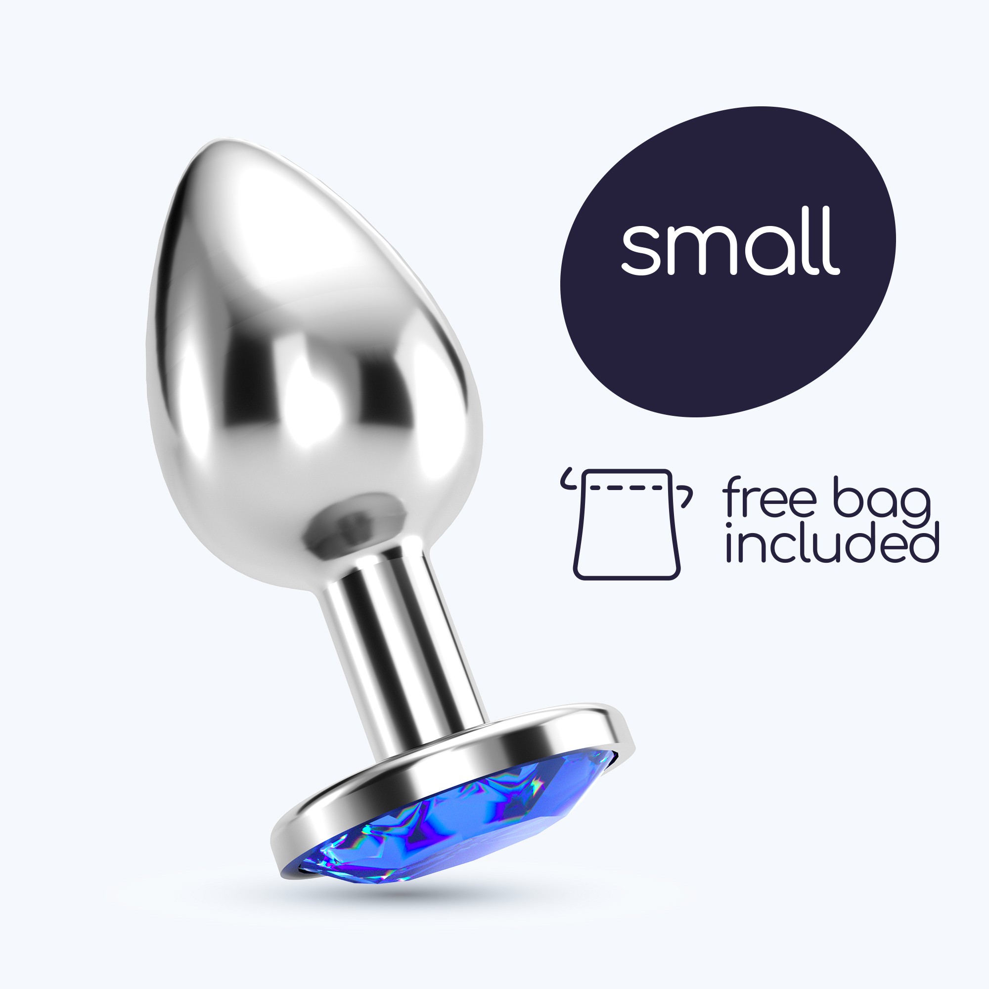 PLUG ANAL JOYA BIJOU AZUL PEQUEÑO CRUSHIOUS CON BOLSA ATERCIOPELADA GRATIS - Image 8
