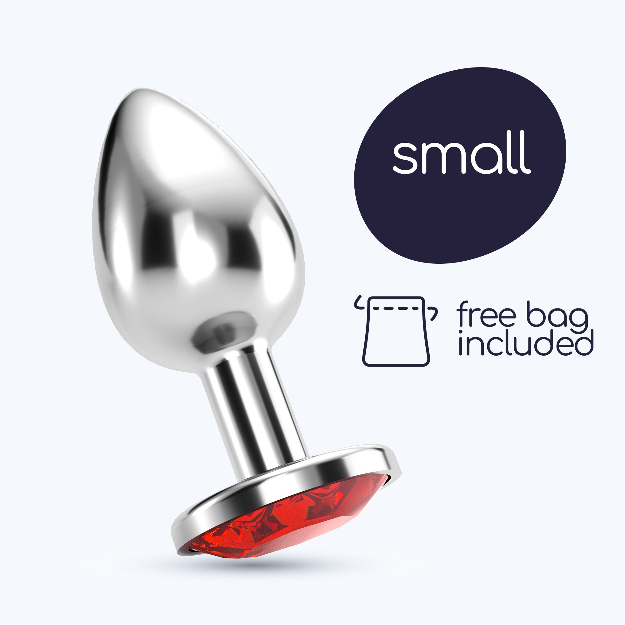 PLUG ANAL JOYA BIJOU ROJO PEQUEÑO CRUSHIOUS CON BOLSA ATERCIOPELADA GRATIS - Image 8