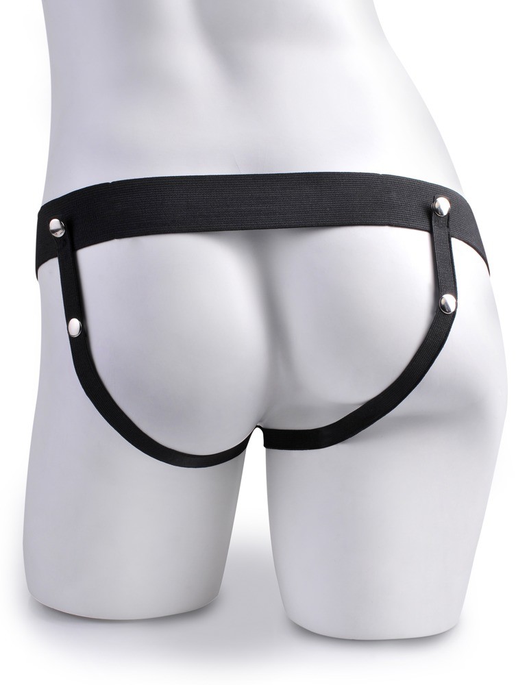 ARNÊS COM DILDO OCO RECARREGÁVEL 6" HOLLOW RECHARGEABLE STRAP-ON COM COMANDO FETISH FANTASY SERIES - Image 4