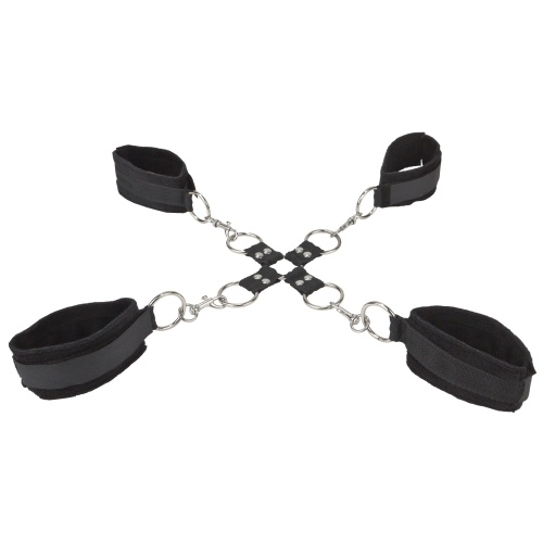 ALGEMAS PARA OS PULSOS E TORNOZELOS OUCH! VELCRO HAND AND LEG CUFFS PRETAS - Image 3