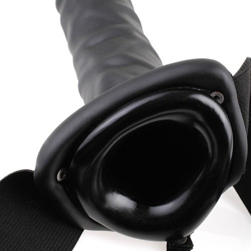 STRAP-ON OCO COM VIBRAÇÃO 8'' VIBRATING HOLLOW FETISH FANTASY SERIES PRETO - Image 4