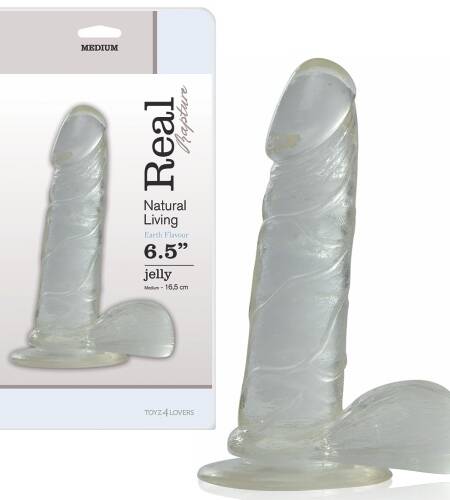 DILDO REAL RAPTURE EARTH FLAVOUR 6.5'' TRANSPARENTE