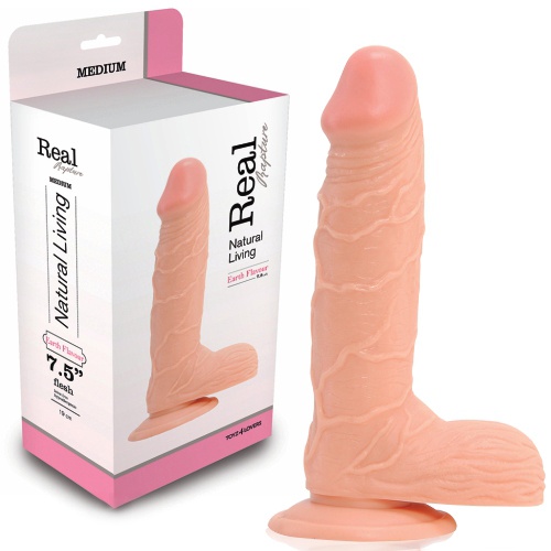 DILDO REALÍSTICO REAL RAPTURE EARTH FLAVOUR 7.5'' BRANCO
