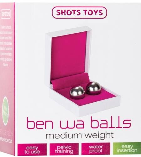 BOLAS VAGINAIS BEN WA BALLS MEDIUM WEIGHT PRATEADAS