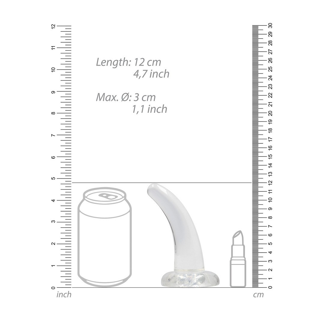 DILDO NON-REALISTIC CRYSTAL CLEAR 5 /11,5 CM REALROCK - Image 4