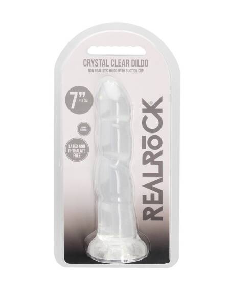 DILDO NON-REALISTIC CRYSTAL CLEAR 7 /17 CM REALROCK