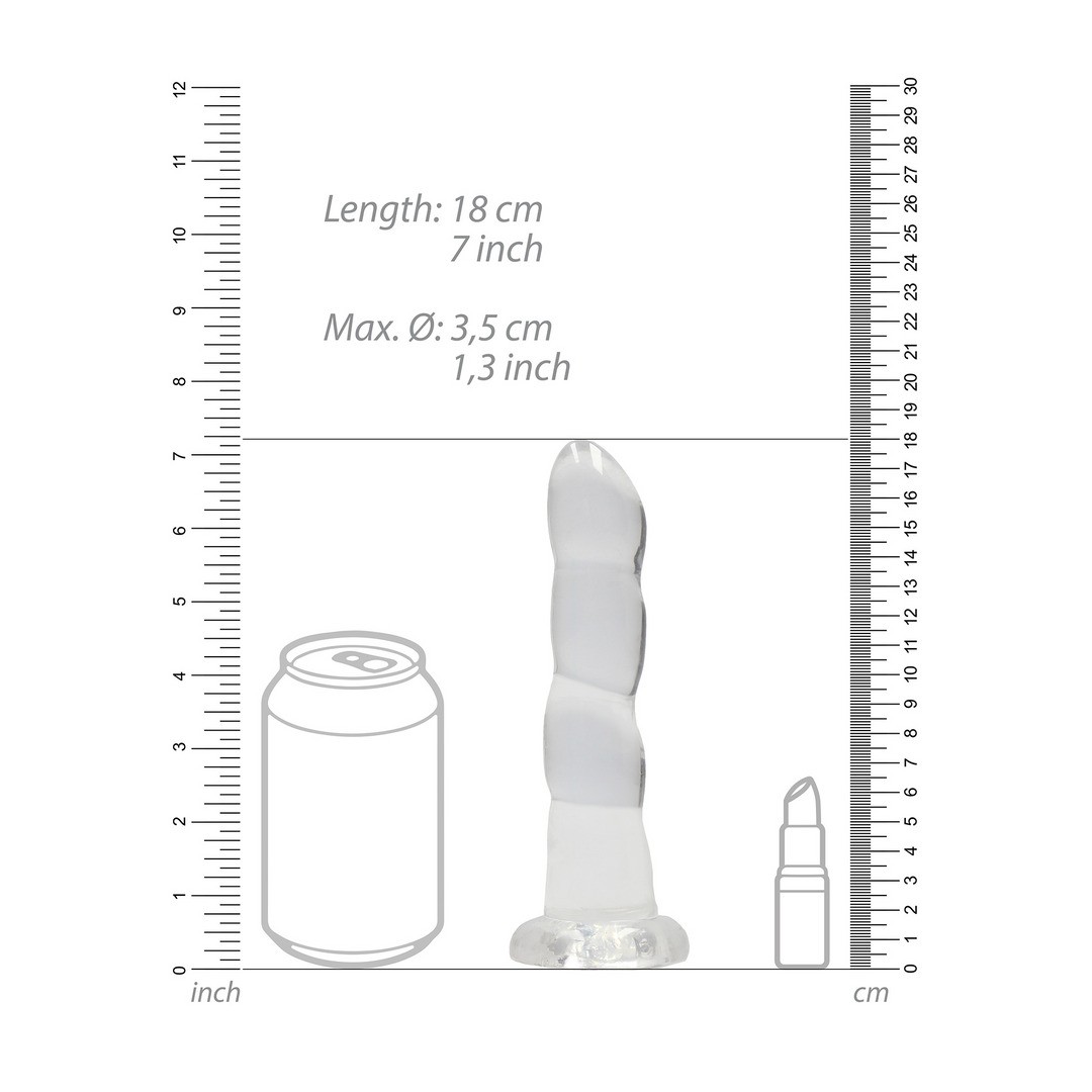 DILDO NON-REALISTIC CRYSTAL CLEAR 7 /17 CM REALROCK - Image 4