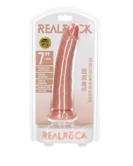 DILDO SLIM REALISTIC 7 /18 CM FLESH REALROCK