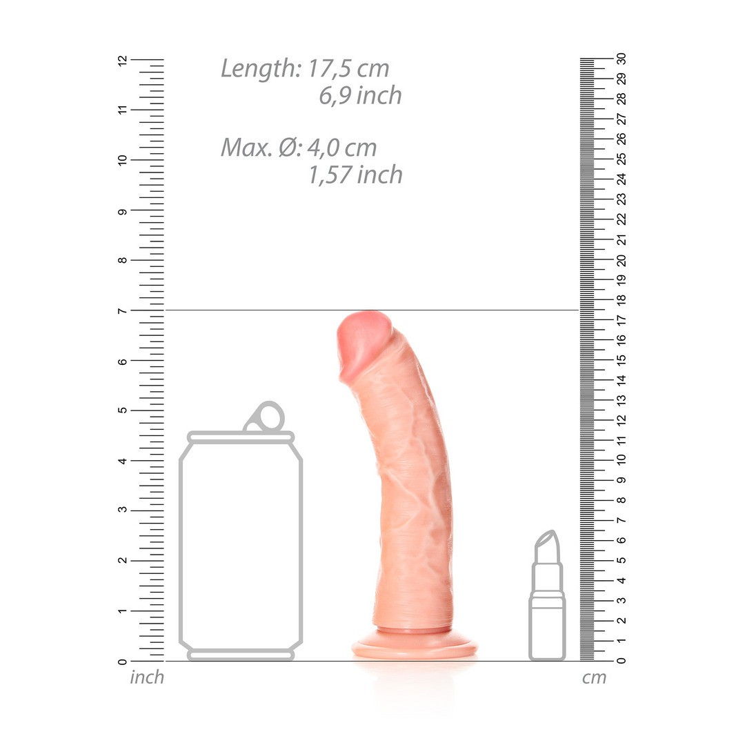 DILDO CURVED REALISTIC 6 /15,5 CM FLESH REALROCK - Image 6