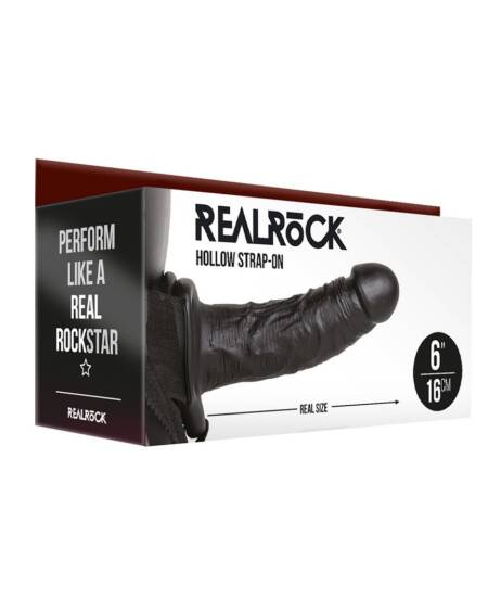 STRAP-ON OCO 6 /15,5 CM PRETO REALROCK