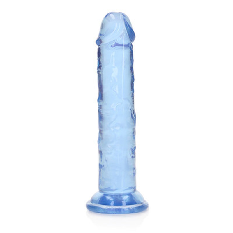 DILDO STRAIGHT REALISTIC CRYSTAL CLEAR 6 /14,5 CM AZUL REALROCK - Image 7