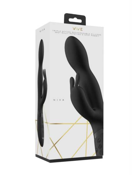 VIBRADOR NIVA ROTATING RABBIT PRETO VIVE