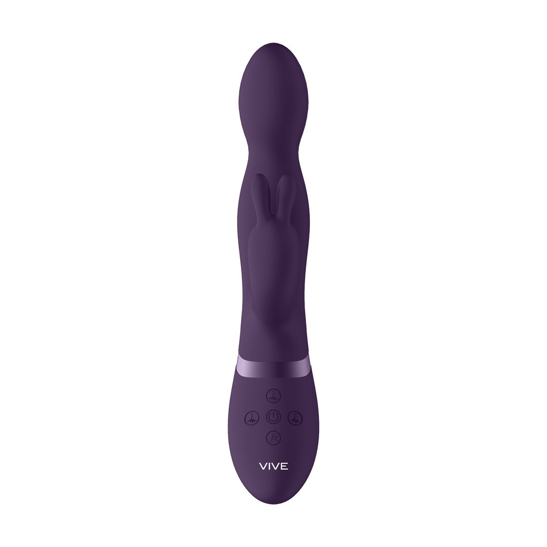 VIBRADOR NIVA ROTATING RABBIT ROXO VIVE - Image 5