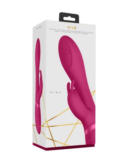 VIBRADOR MIRA SPINNING G-SPOT RABBIT ROSA VIVE