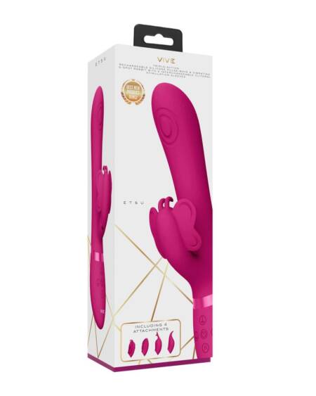 VIBRADOR ETSU PULSE WAVE G-SPOT RABBIT ROSA VIVE
