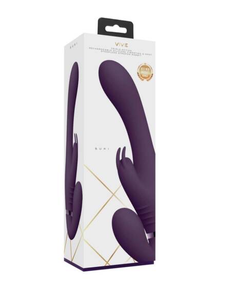 STRAP-ON SEM ARNÊS SUKI VIBRATING RABBIT ROXO VIVE