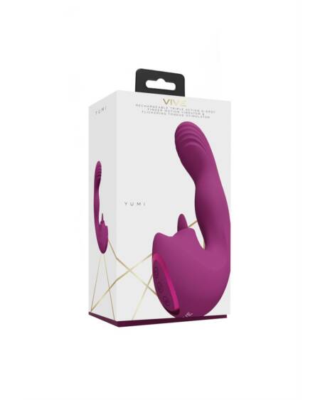 VIBRADOR YUMI FINGER MOTION AND FLICKERING TONGUE ROSA VIVE