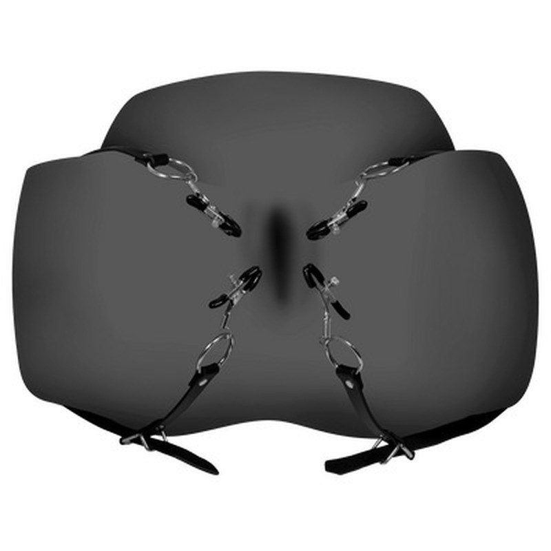 AFASTADORES XTREME LABIA SPREADER WITH CLAMPS PRETO OUCH! - Image 7