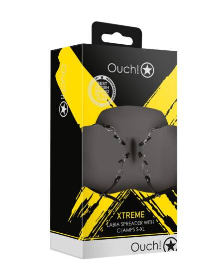 AFASTADORES XTREME LABIA SPREADER WITH CLAMPS PRETO OUCH!