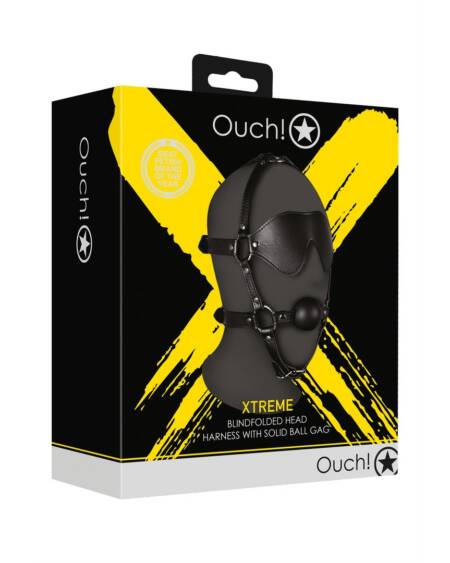 MÁSCARA COM VENDA E MORDAÇA EXTREME OUCH!
